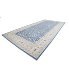 Ziegler 9'8'' X 21'2'' Hand-Knotted Wool Rug 9'8'' x 21'2'' (290 X 635) / Blue / Grey