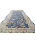 Ziegler 9'8'' X 21'2'' Hand-Knotted Wool Rug 9'8'' x 21'2'' (290 X 635) / Blue / Grey