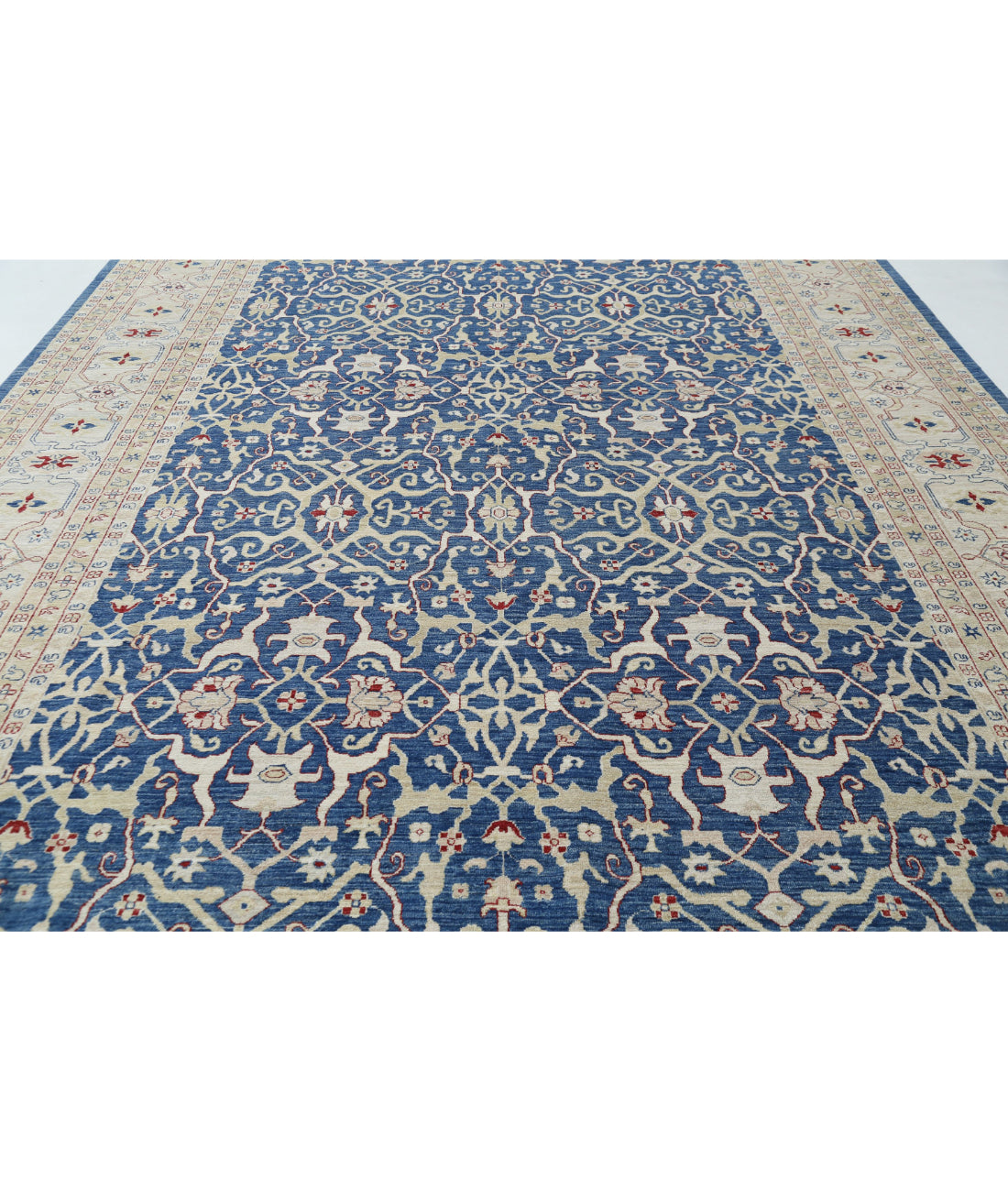 Ziegler 9'8'' X 21'2'' Hand-Knotted Wool Rug 9'8'' x 21'2'' (290 X 635) / Blue / Grey