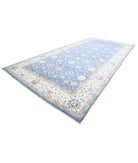 Ziegler 9'11'' X 20'8'' Hand-Knotted Wool Rug 9'11'' x 20'8'' (298 X 620) / Blue / Ivory