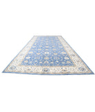 Ziegler 9'11'' X 20'8'' Hand-Knotted Wool Rug 9'11'' x 20'8'' (298 X 620) / Blue / Ivory