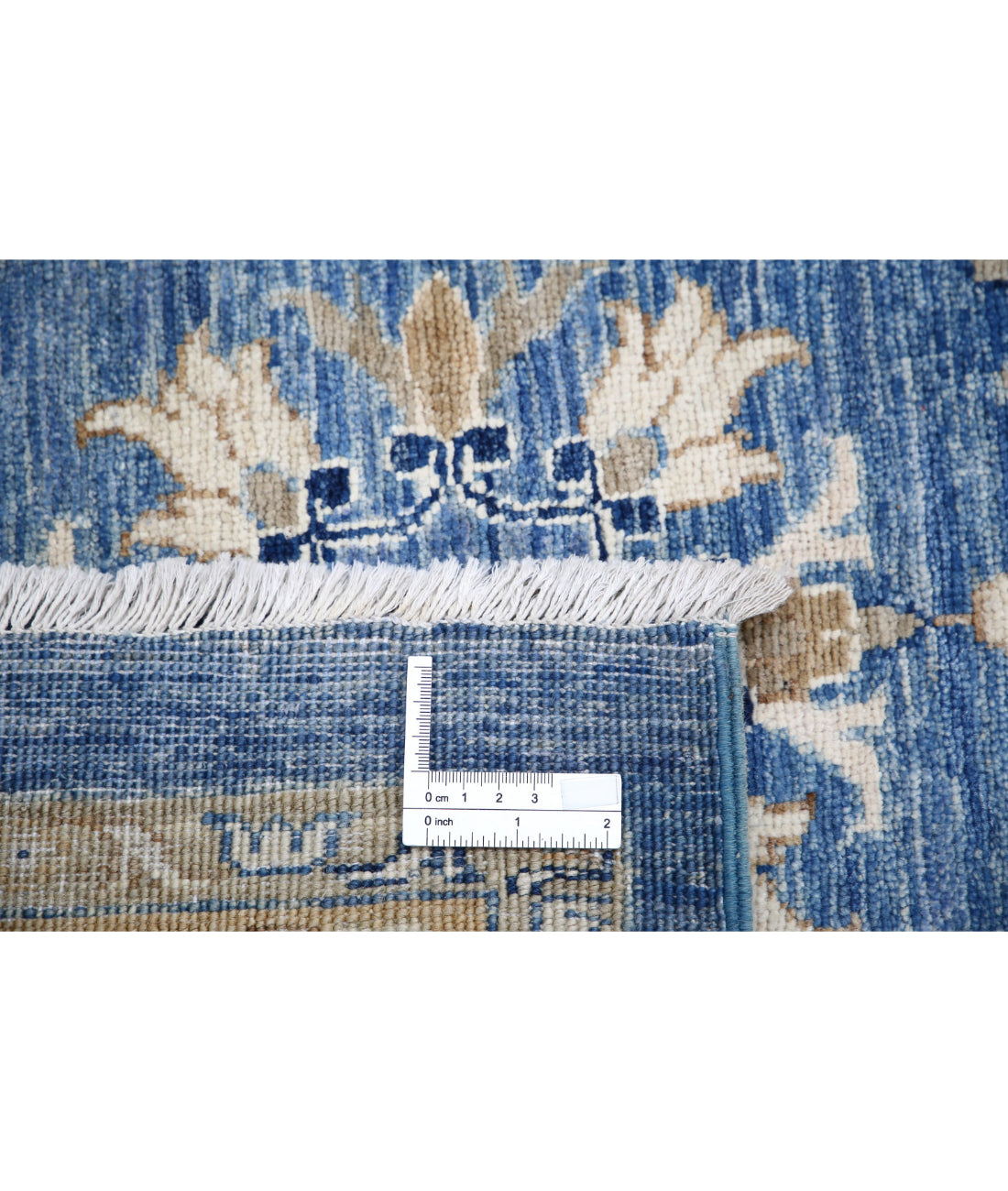 Ziegler 9'11'' X 20'8'' Hand-Knotted Wool Rug 9'11'' x 20'8'' (298 X 620) / Blue / Ivory