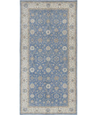 Ziegler 9'11'' X 20'8'' Hand-Knotted Wool Rug 9'11'' x 20'8'' (298 X 620) / Blue / Ivory