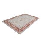 Ziegler 6'6'' X 9'7'' Hand-Knotted Wool Rug 6'6'' x 9'7'' (195 X 288) / Ivory / Red