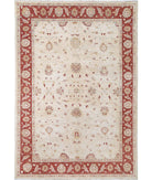 Ziegler 6'6'' X 9'7'' Hand-Knotted Wool Rug 6'6'' x 9'7'' (195 X 288) / Ivory / Red