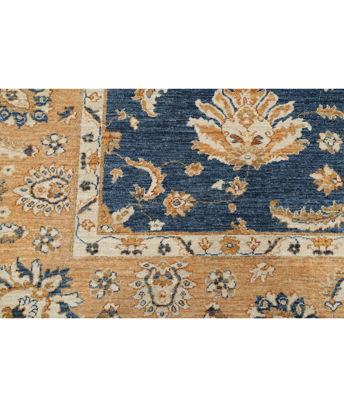 Ziegler 9'3'' X 11'7'' Hand-Knotted Wool Rug 9'3'' x 11'7'' (278 X 348) / Blue / Orange