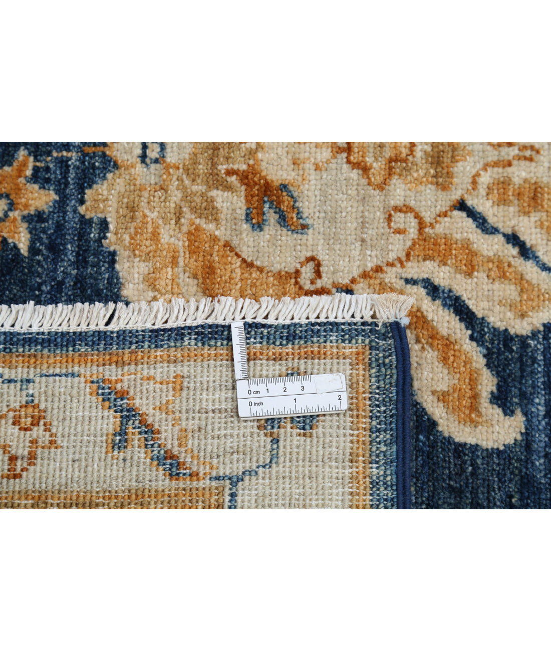 Ziegler 9'3'' X 11'7'' Hand-Knotted Wool Rug 9'3'' x 11'7'' (278 X 348) / Blue / Orange