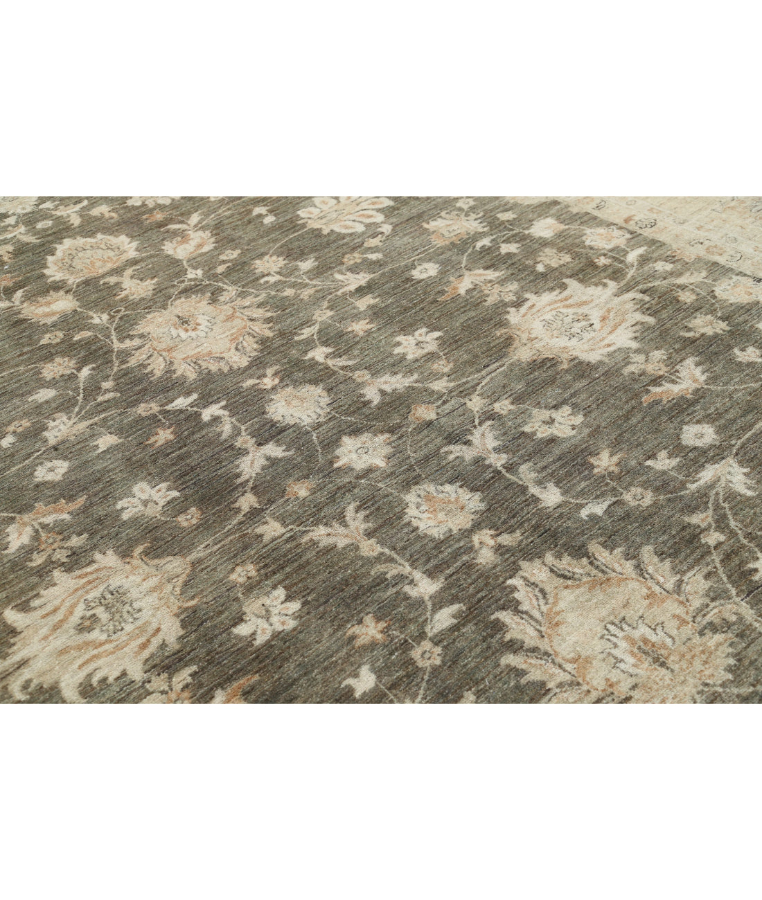 Ziegler 8'0'' X 11'4'' Hand-Knotted Wool Rug 8'0'' x 11'4'' (240 X 340) / Green / Taupe