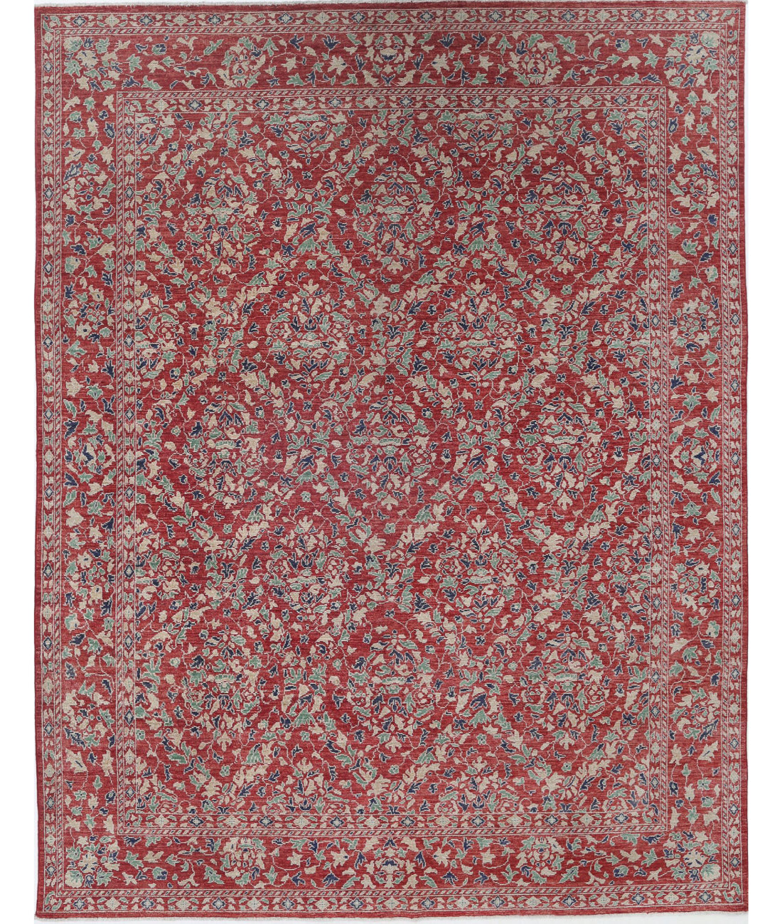 Ziegler 7'11'' X 9'10'' Hand-Knotted Wool Rug 7'11'' x 9'10'' (238 X 295) / Red / Green