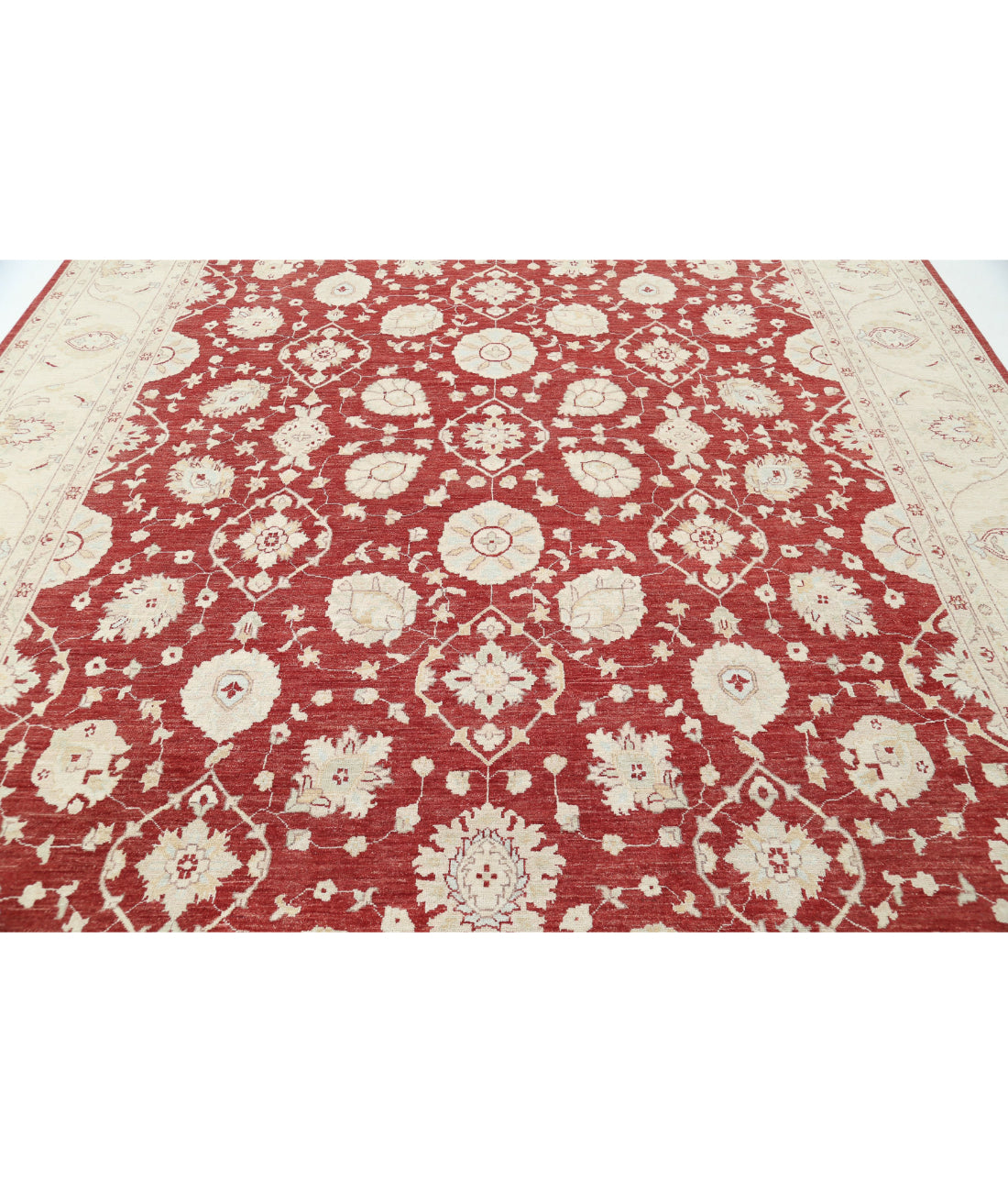 Ziegler 9'11'' X 13'8'' Hand-Knotted Wool Rug 9'11'' x 13'8'' (298 X 410) / Red / Ivory