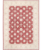 Ziegler 9'11'' X 13'8'' Hand-Knotted Wool Rug 9'11'' x 13'8'' (298 X 410) / Red / Ivory