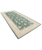 Serenity 6'5'' X 13'0'' Hand-Knotted Wool Rug 6'5'' x 13'0'' (193 X 390) / Green / Ivory