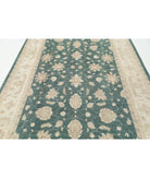 Serenity 6'5'' X 13'0'' Hand-Knotted Wool Rug 6'5'' x 13'0'' (193 X 390) / Green / Ivory