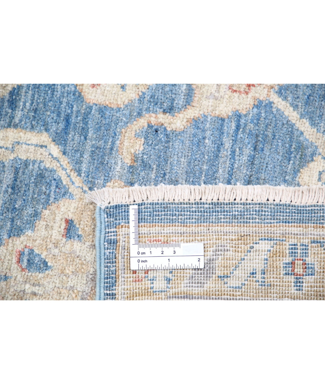 Serenity 9'2'' X 10'0'' Hand-Knotted Wool Rug 9'2'' x 10'0'' (275 X 300) / Blue / Ivory