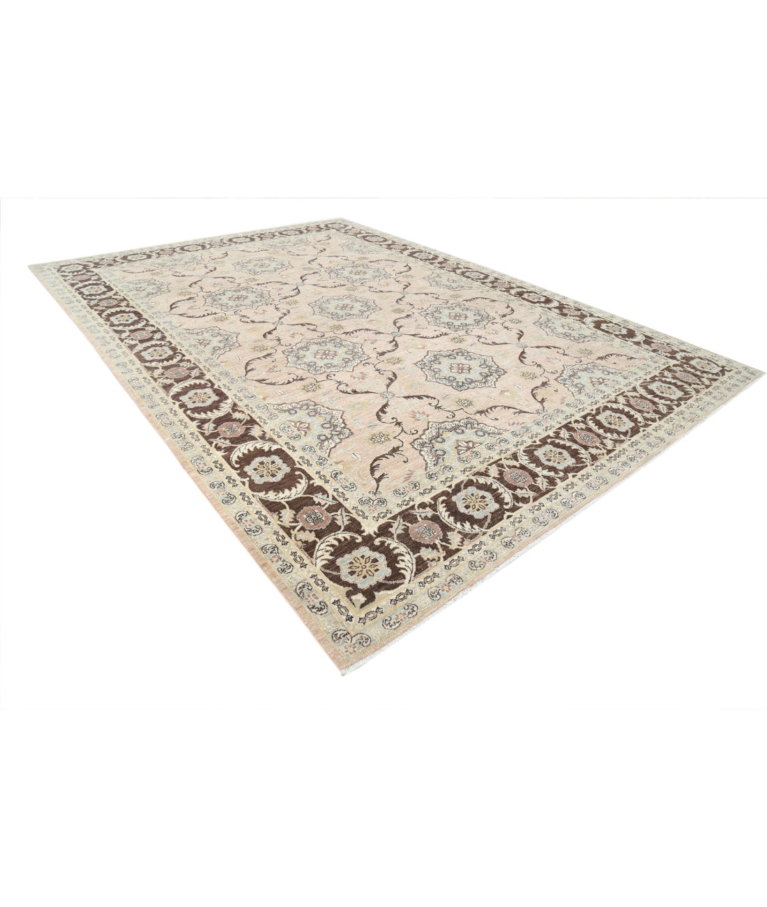 Ziegler 10'1'' X 14'0'' Hand-Knotted Wool Rug 10'1'' x 14'0'' (303 X 420) / Taupe / Brown