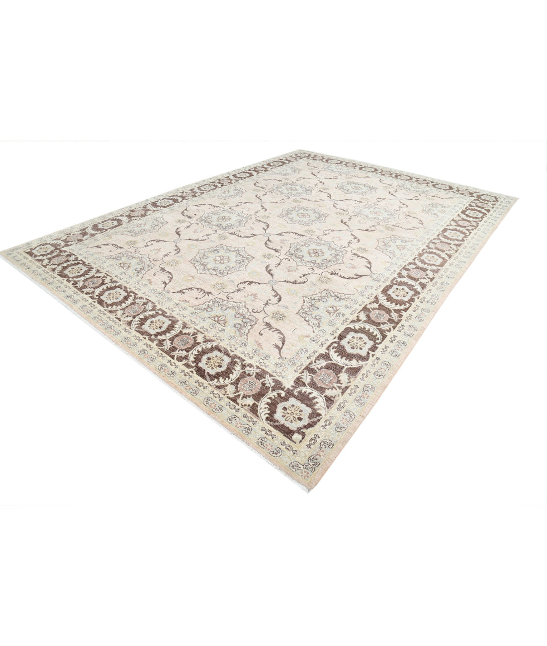 Ziegler 10'1'' X 14'0'' Hand-Knotted Wool Rug 10'1'' x 14'0'' (303 X 420) / Taupe / Brown