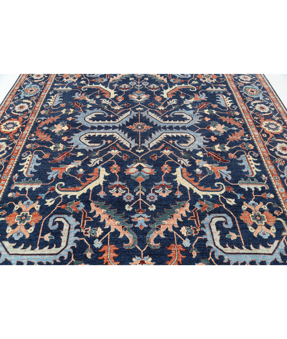 Ziegler 8'9'' X 11'7'' Hand-Knotted Wool Rug 8'9'' x 11'7'' (263 X 348) / Blue / Blue