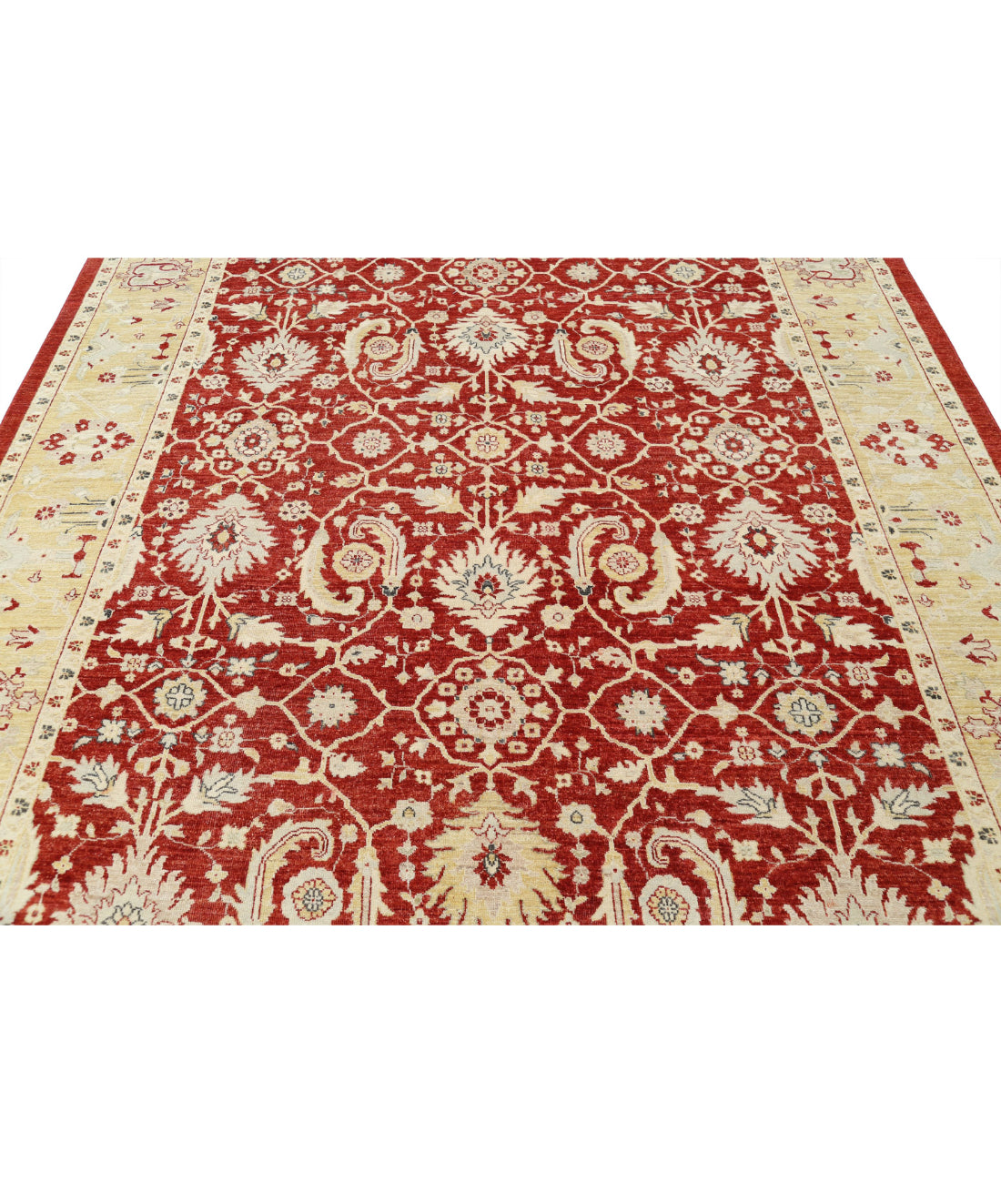 Ziegler 7'9'' X 10'10'' Hand-Knotted Wool Rug 7'9'' x 10'10'' (233 X 325) / Red / Gold