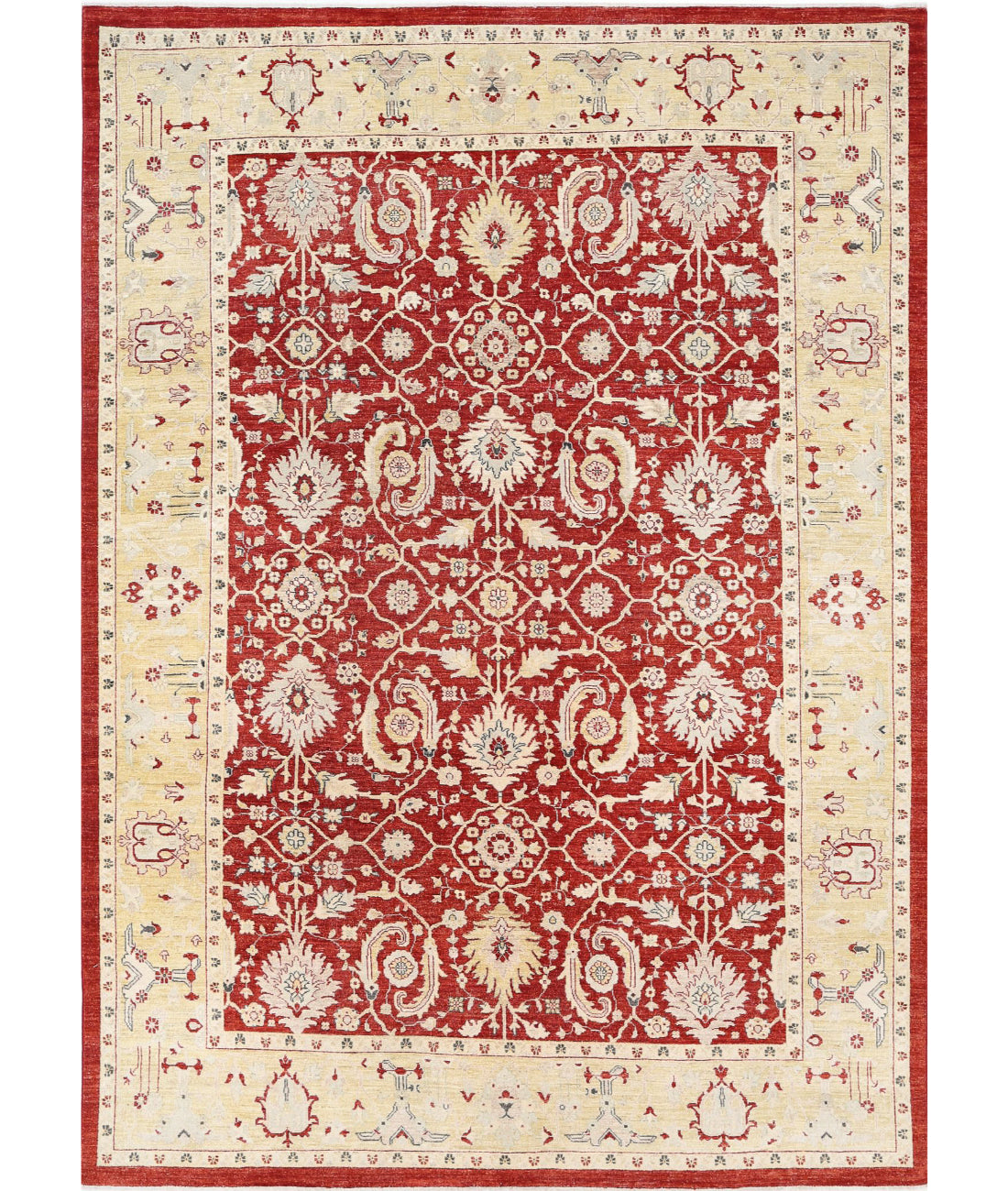 Ziegler 7'9'' X 10'10'' Hand-Knotted Wool Rug 7'9'' x 10'10'' (233 X 325) / Red / Gold