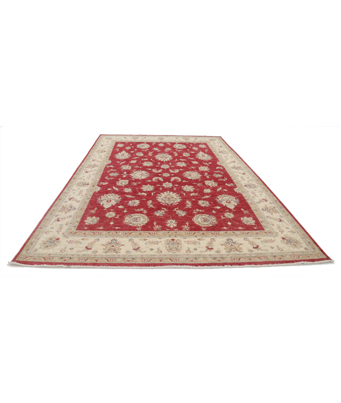 Ziegler 8'3'' X 11'9'' Hand-Knotted Wool Rug 8'3'' x 11'9'' (248 X 353) / Red / Ivory