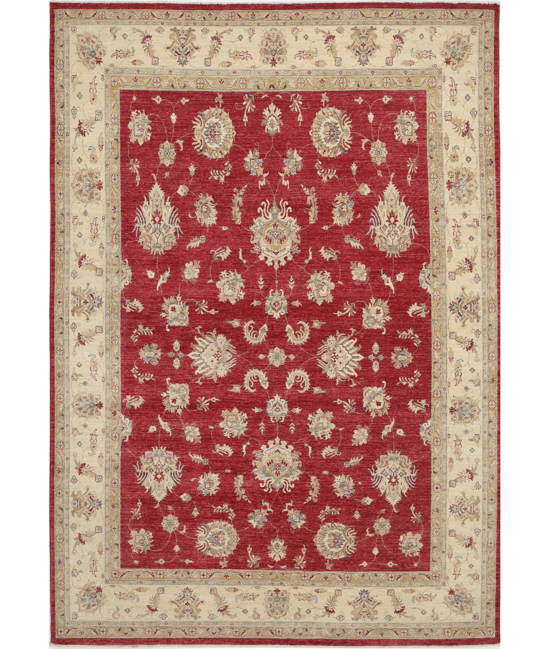 Ziegler 8'3'' X 11'9'' Hand-Knotted Wool Rug 8'3'' x 11'9'' (248 X 353) / Red / Ivory