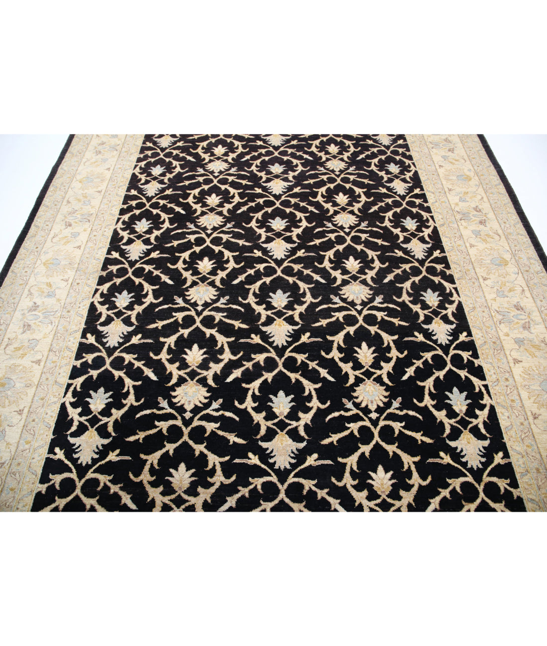 Ziegler 7'9'' X 10'9'' Hand-Knotted Wool Rug 7'9'' x 10'9'' (233 X 323) / Black / Ivory