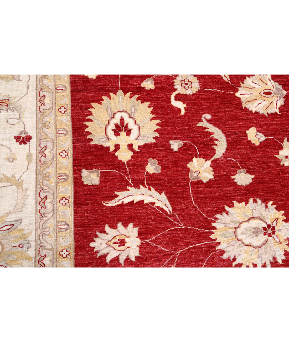 Ziegler 12'3'' X 17'1'' Hand-Knotted Wool Rug 12'3'' x 17'1'' (368 X 513) / Red / Ivory