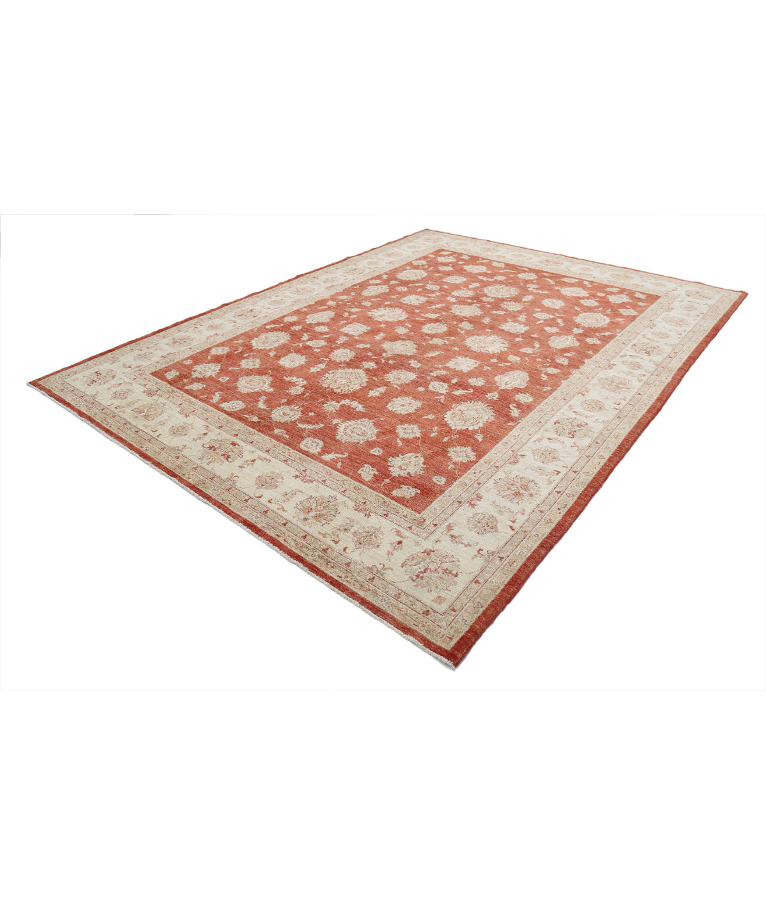 Ziegler 8'10'' X 11'5'' Hand-Knotted Wool Rug 8'10'' x 11'5'' (265 X 343) / Red / Ivory