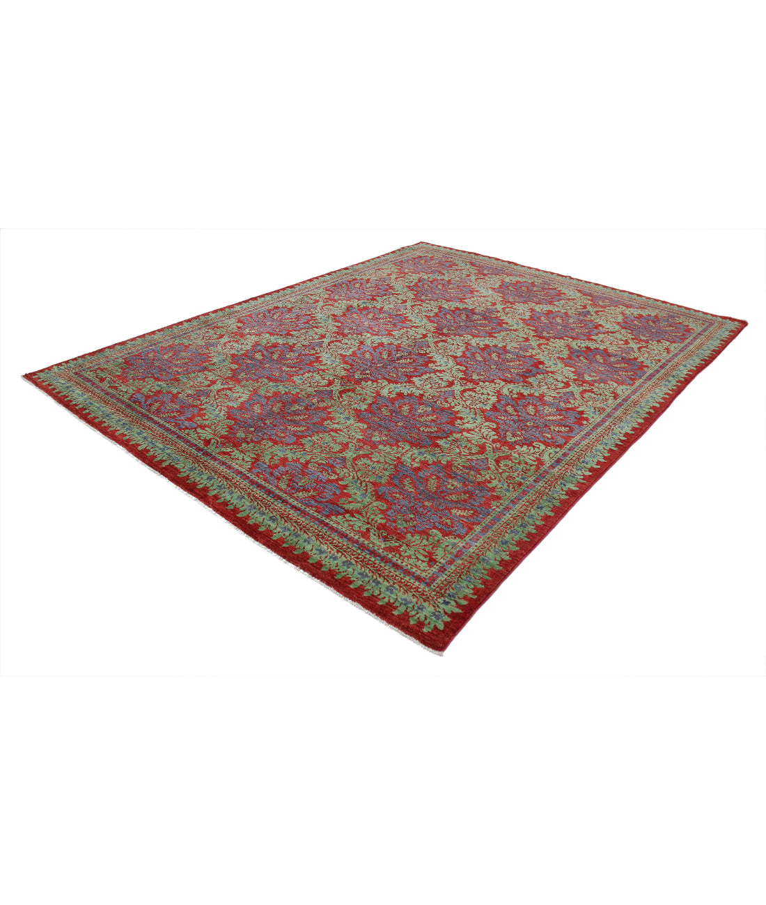 Ziegler 7'10'' X 9'9'' Hand-Knotted Wool Rug 7'10'' x 9'9'' (235 X 293) / Red / Green