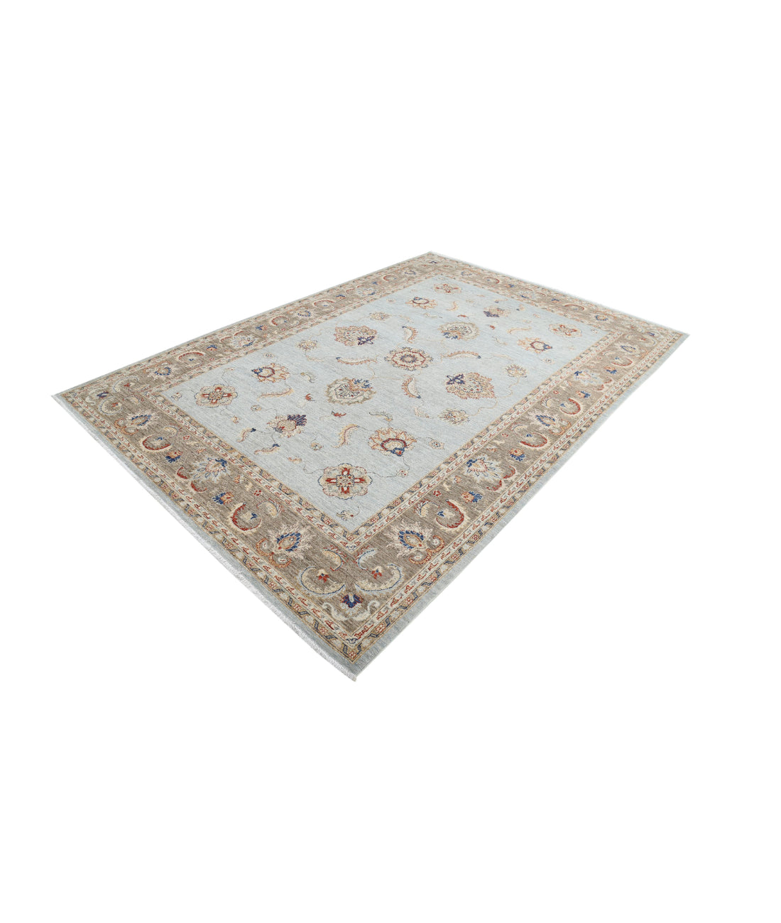 Ziegler 6'11'' X 9'10'' Hand-Knotted Wool Rug 6'11'' x 9'10'' (208 X 295) / Blue / Brown