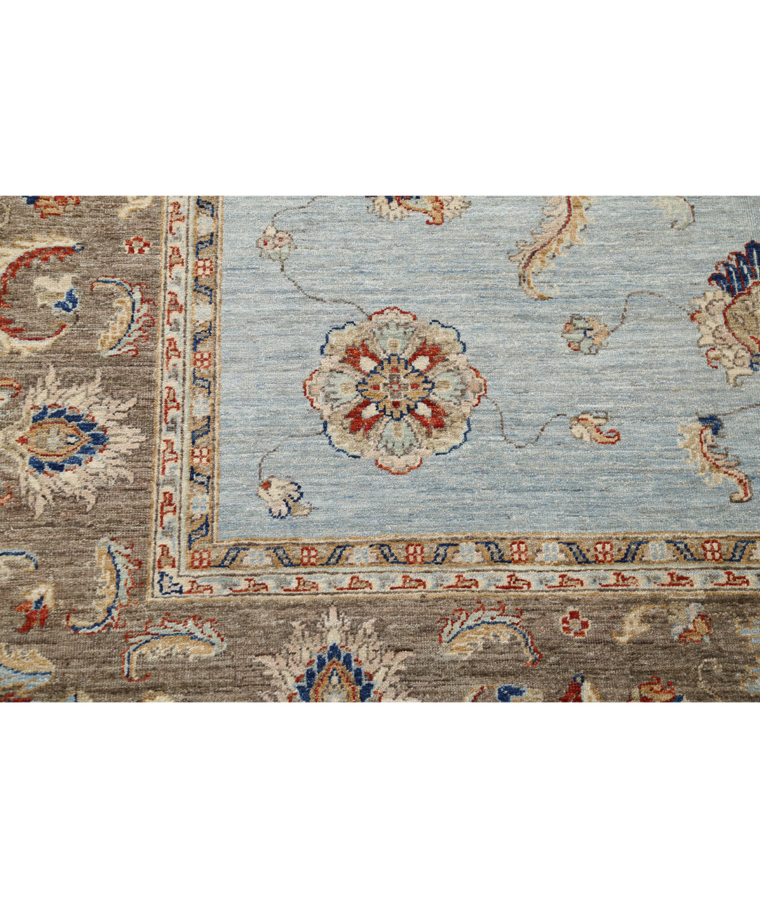 Ziegler 6'11'' X 9'10'' Hand-Knotted Wool Rug 6'11'' x 9'10'' (208 X 295) / Blue / Brown