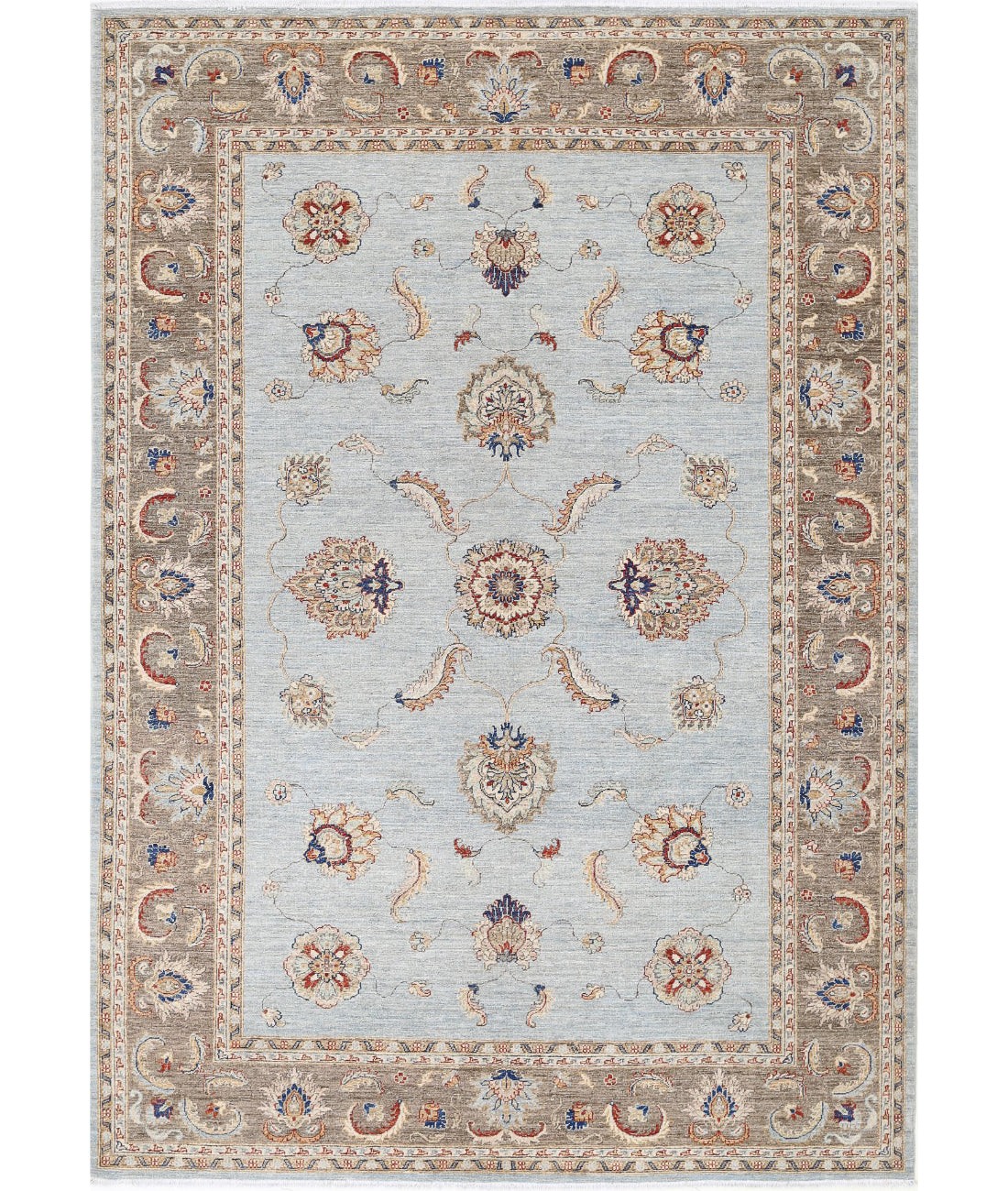 Ziegler 6'11'' X 9'10'' Hand-Knotted Wool Rug 6'11'' x 9'10'' (208 X 295) / Blue / Brown