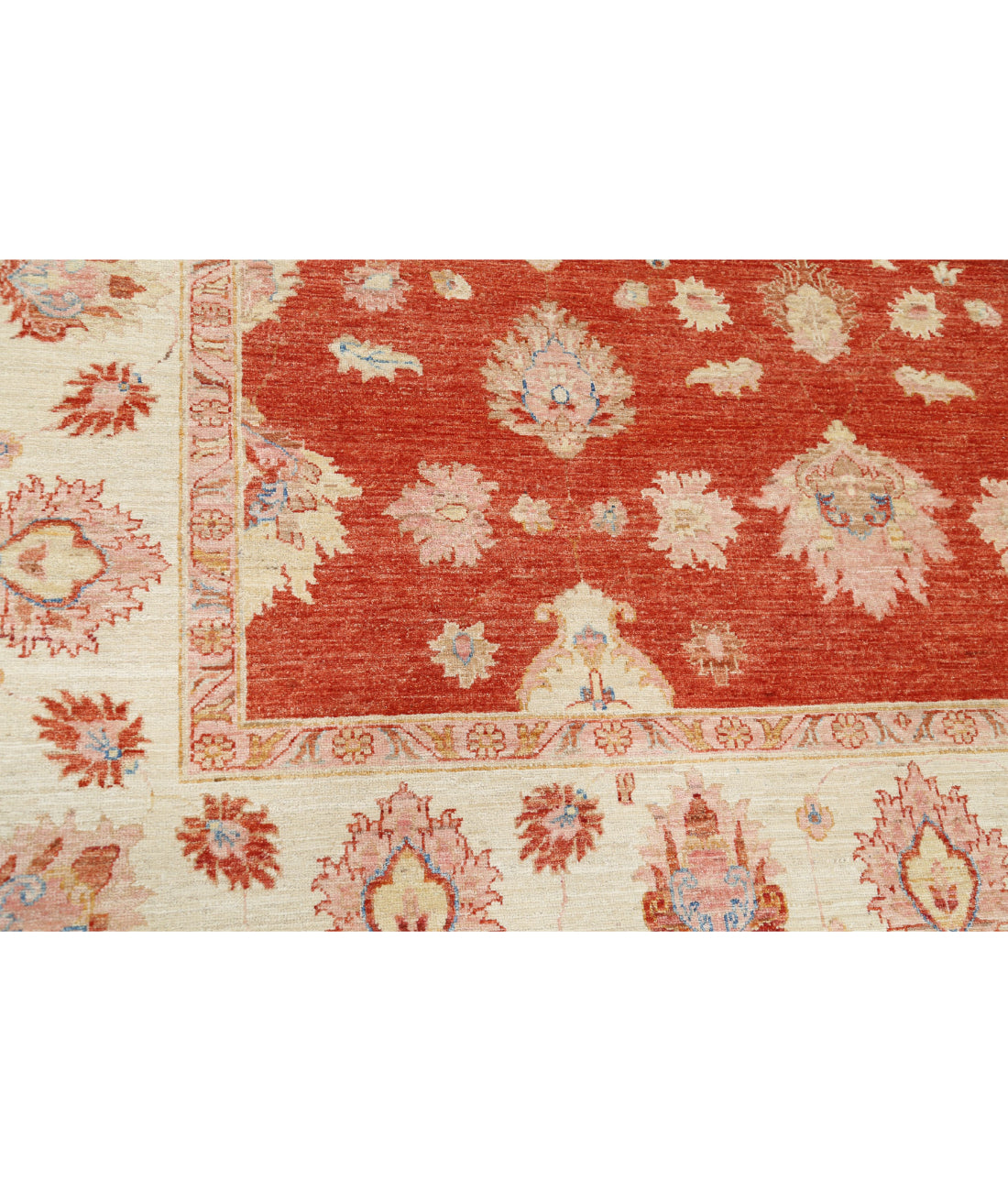 Ziegler 7'9'' X 8'2'' Hand-Knotted Wool Rug 7'9'' x 8'2'' (233 X 245) / Red / Ivory