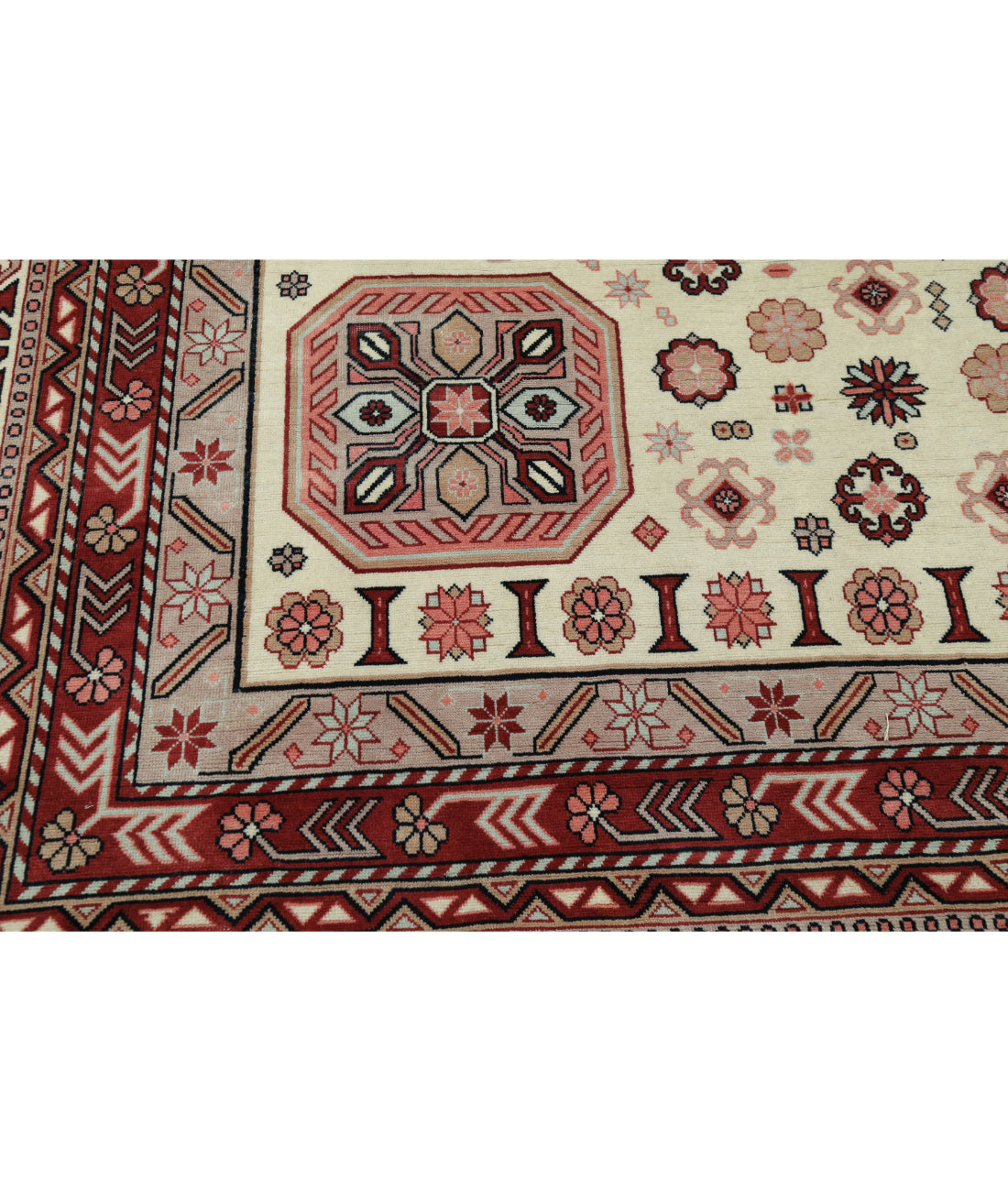 Ziegler 11'10'' X 17'10'' Hand-Knotted Wool Rug 11'10'' x 17'10'' (355 X 535) / Ivory / Red