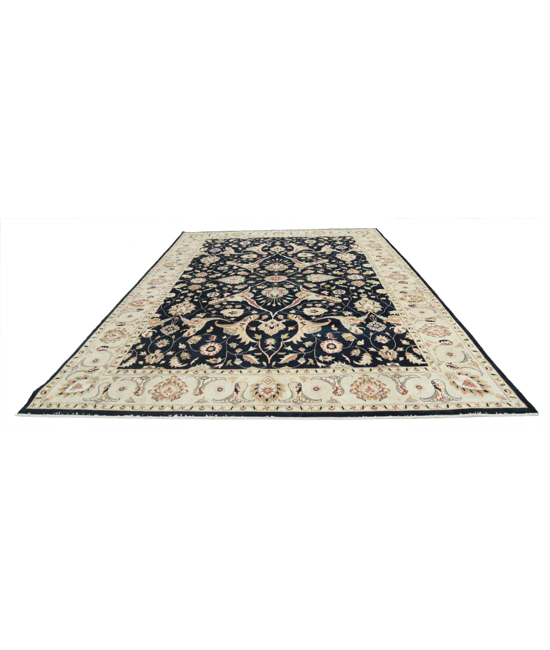 Ziegler 10'0'' X 13'8'' Hand-Knotted Wool Rug 10'0'' x 13'8'' (300 X 410) / Black / Grey