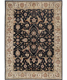 Ziegler 10'0'' X 13'8'' Hand-Knotted Wool Rug 10'0'' x 13'8'' (300 X 410) / Black / Grey