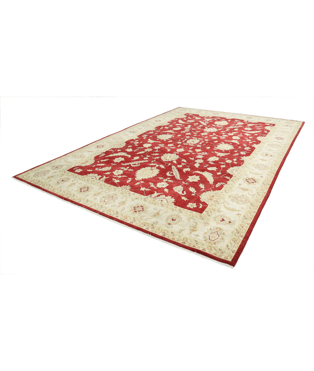 Ziegler 9'10'' X 14'0'' Hand-Knotted Wool Rug 9'10'' x 14'0'' (295 X 420) / Red / Ivory