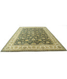 Ziegler 9'10'' X 13'5'' Hand-Knotted Wool Rug 9'10'' x 13'5'' (295 X 403) / Green / Ivory