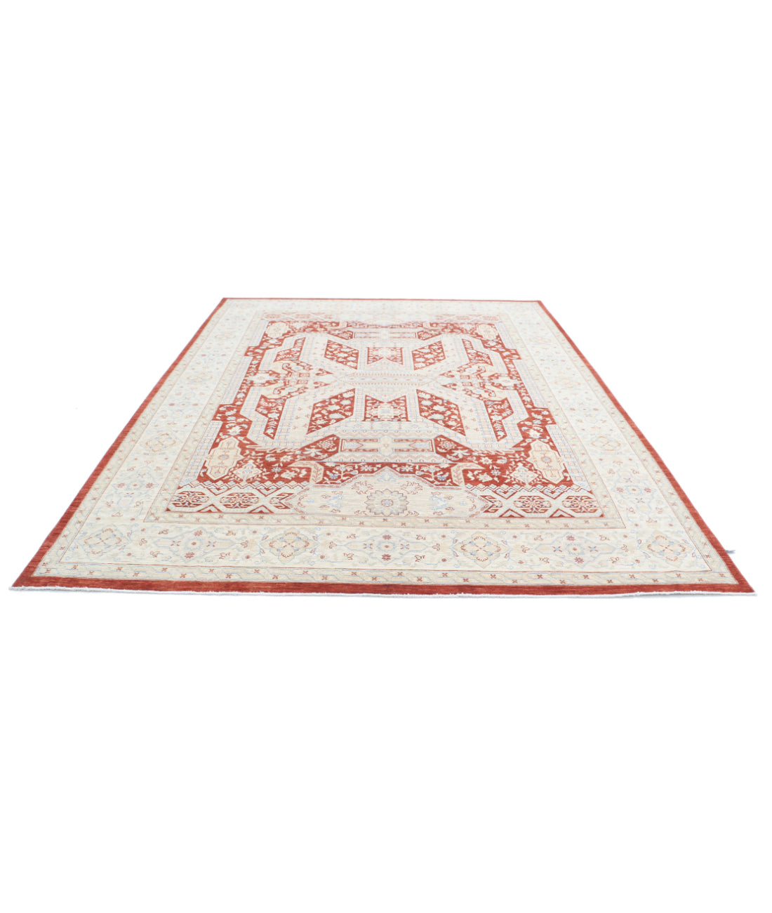 Ziegler 8'10'' X 11'7'' Hand-Knotted Wool Rug 8'10'' x 11'7'' (265 X 348) / Rust / Ivory