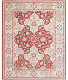 Ziegler 8'1'' X 10'1'' Hand-Knotted Wool Rug 8'1'' x 10'1'' (243 X 303) / Red / Ivory