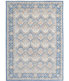 Ziegler 9'9'' X 13'10'' Hand-Knotted Wool Rug 9'9'' x 13'10'' (293 X 415) / Blue / Ivory