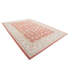 Ziegler 10'1'' X 14'0'' Hand-Knotted Wool Rug 10'1'' x 14'0'' (303 X 420) / Pink / Ivory