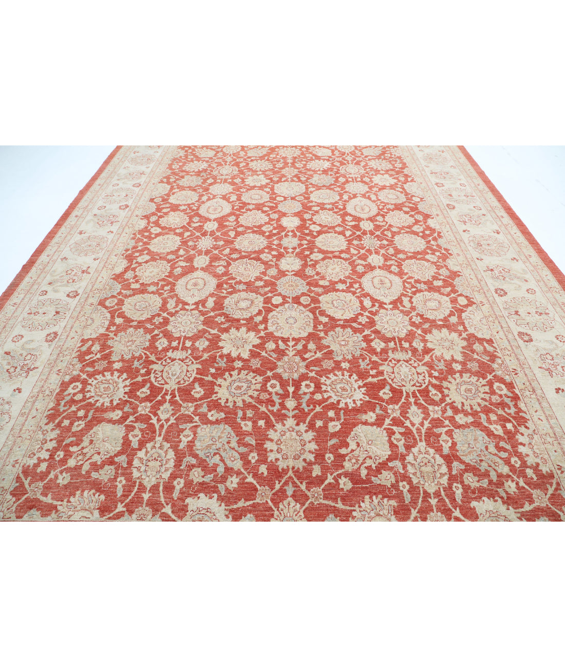 Ziegler 10'1'' X 14'0'' Hand-Knotted Wool Rug 10'1'' x 14'0'' (303 X 420) / Pink / Ivory