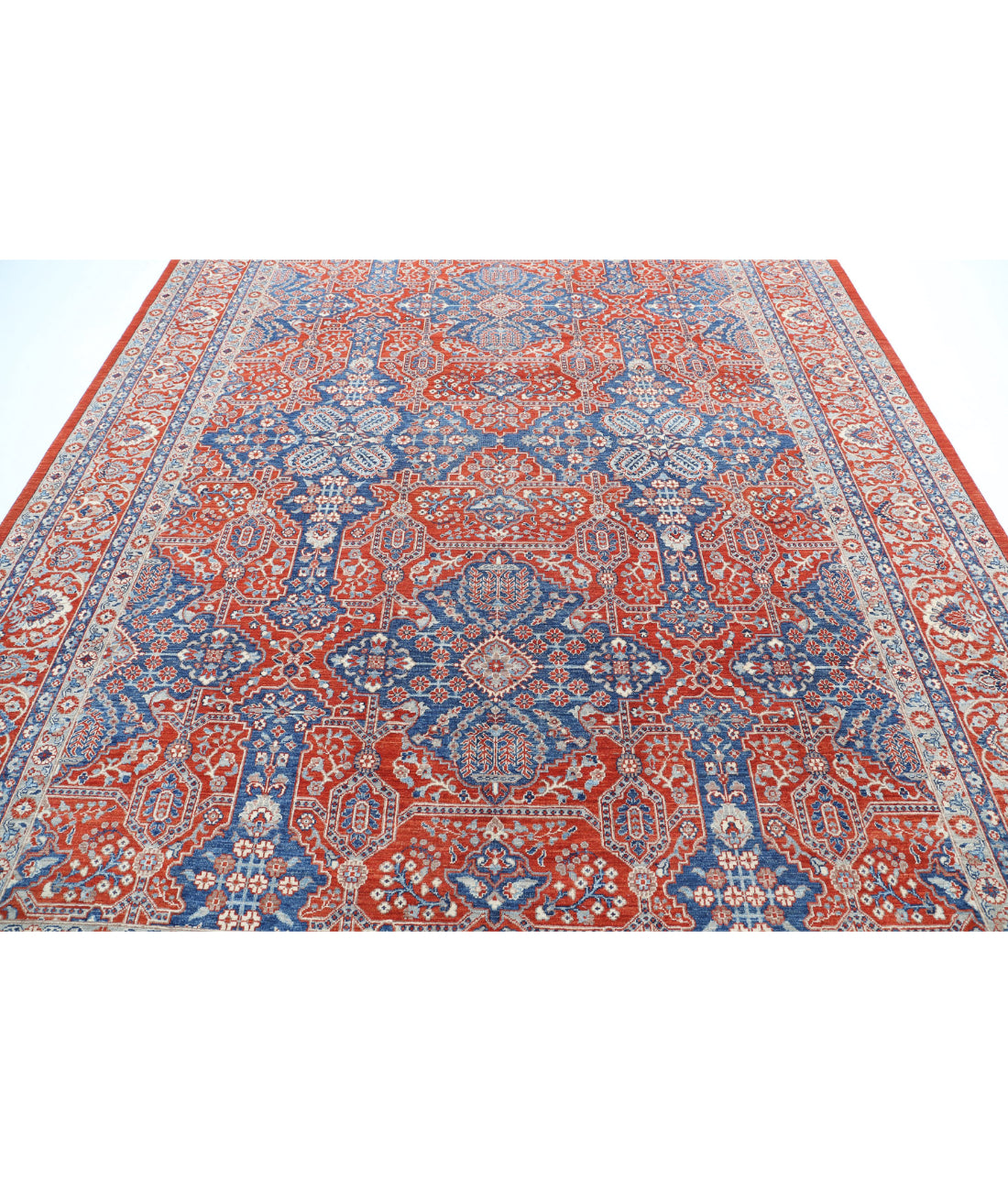 Ziegler 8'9'' X 11'8'' Hand-Knotted Wool Rug 8'9'' x 11'8'' (263 X 350) / Red / Blue