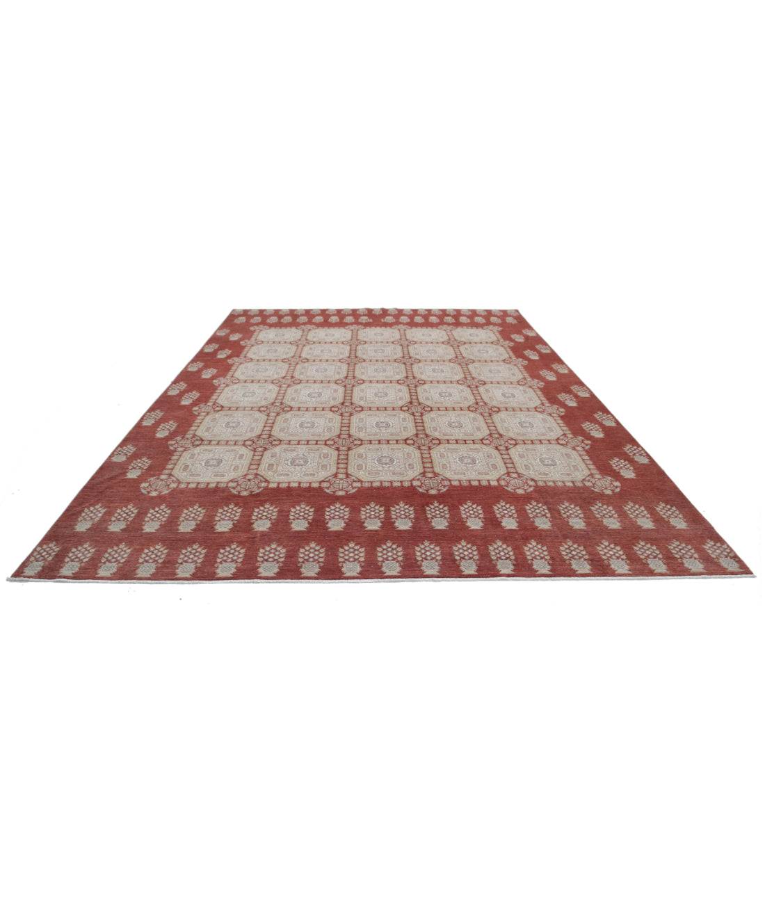 Ziegler 9'9'' X 13'4'' Hand-Knotted Wool Rug 9'9'' x 13'4'' (293 X 400) / Rust / Taupe