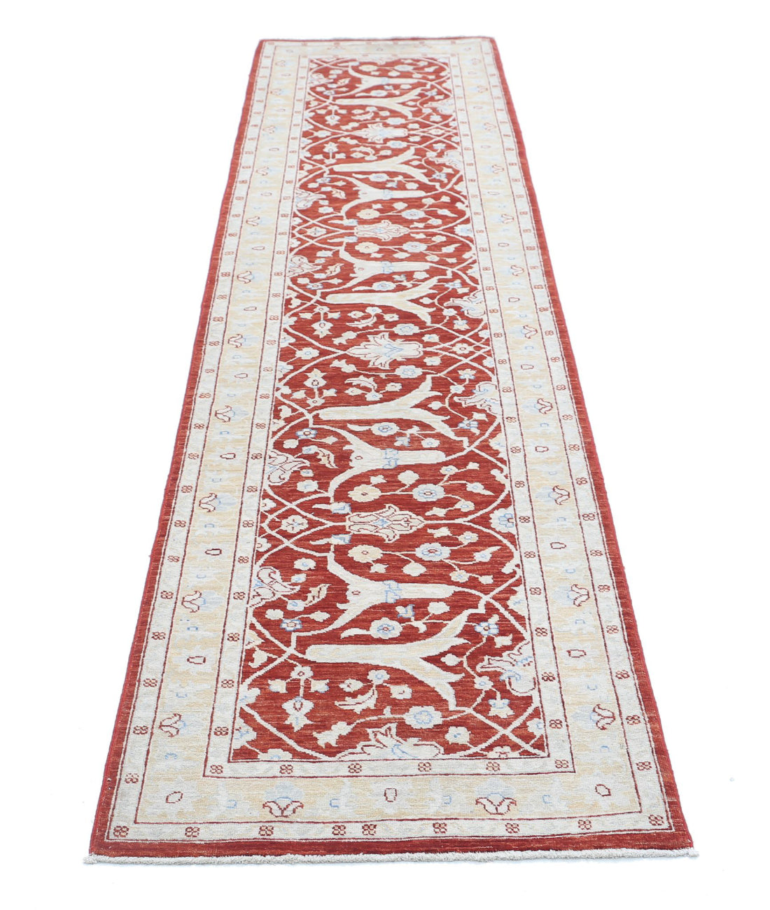 Ziegler 2'5'' X 10'0'' Hand-Knotted Wool Rug 2'5'' x 10'0'' (73 X 300) / Red / Gold