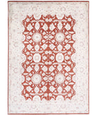 Ziegler 6'4'' X 9'0'' Hand-Knotted Wool Rug 6'4'' x 9'0'' (190 X 270) / Red / Ivory