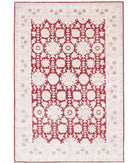 Ziegler 5'11'' X 8'8'' Hand-Knotted Wool Rug 5'11'' x 8'8'' (178 X 260) / Red / Ivory