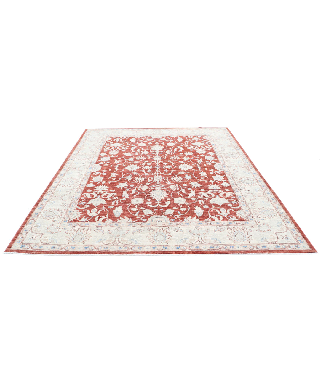 Ziegler 7'11'' X 9'8'' Hand-Knotted Wool Rug 7'11'' x 9'8'' (238 X 290) / Red / Ivory