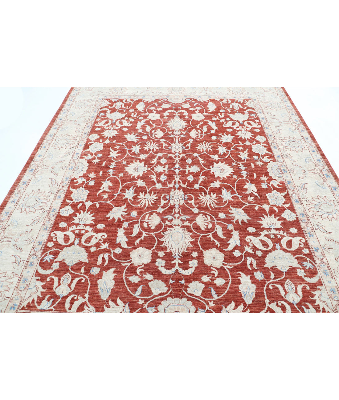 Ziegler 7'11'' X 9'8'' Hand-Knotted Wool Rug 7'11'' x 9'8'' (238 X 290) / Red / Ivory